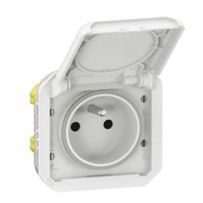 PLEXO Gniazdo hermetyczne IP55 podtynkowe biały 069621L LEGRAND (069621L)